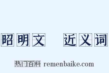 昭明文選近义词是什么意思的图片